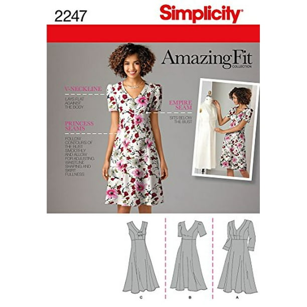 Sizes 20-28W SIMPLICITY Choice Misses/Womens Plus Size Fashion Sewing Patterns 
